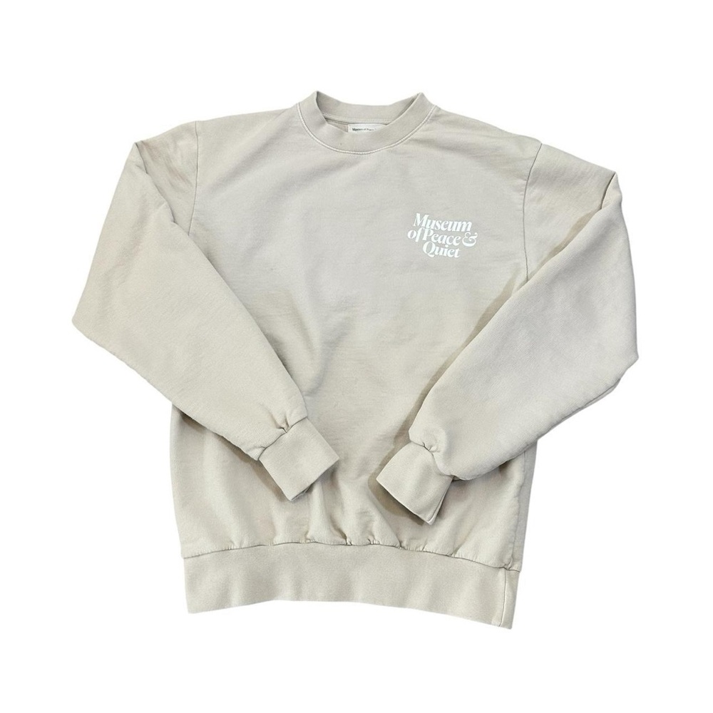 Museum of Peace & Quiet Mid Century Beige Crewneck Sweatshirt Size XS